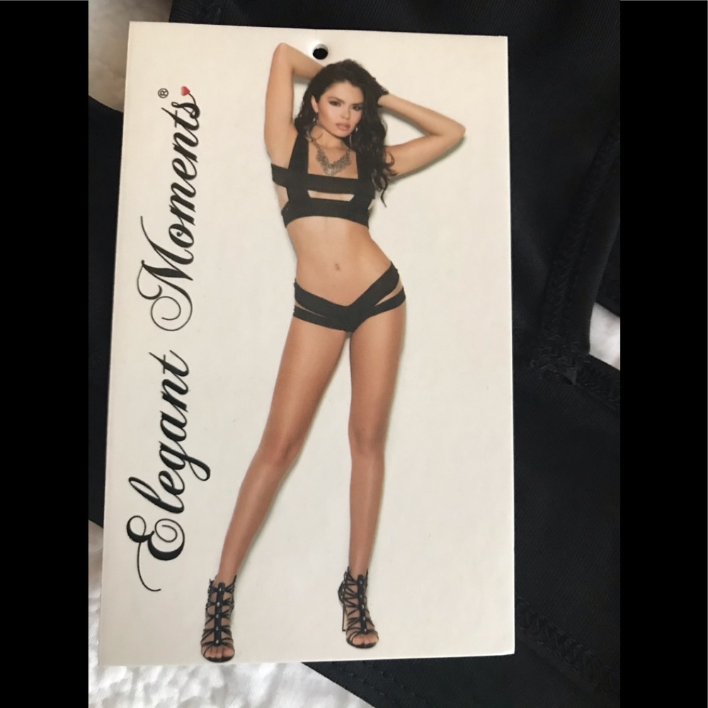 🆕Black Strappy bikini XL new